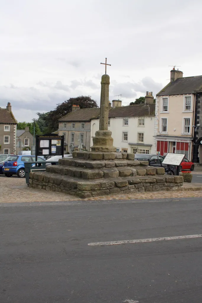Middleham Market Cross, the local landmark of DL8